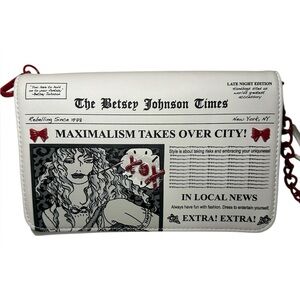 Betsey Johnson New Betsey Times Maximalism Newsprint Convertible Crossbody